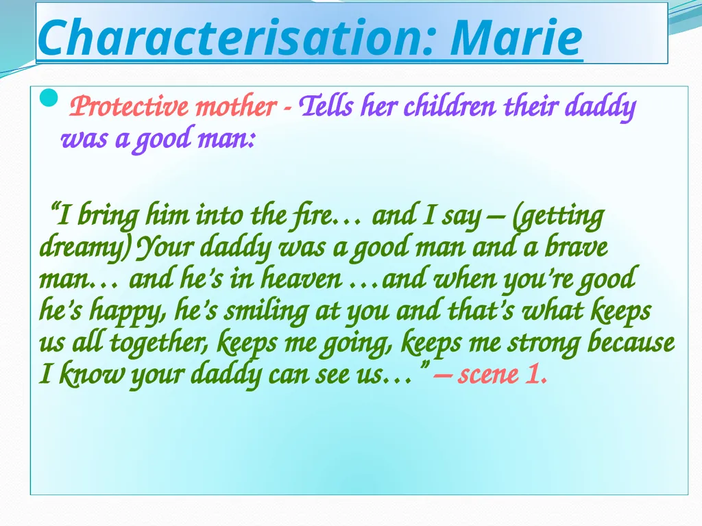 Rona Munro Learning Outcomes Read the play Bold - slide 29 of 63