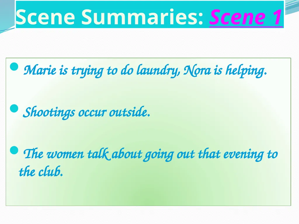 Rona Munro Learning Outcomes Read the play Bold - slide 9 of 63