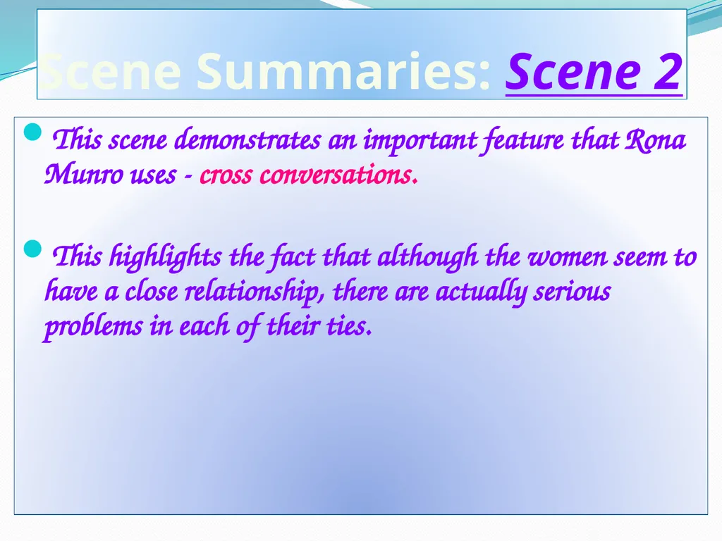 Rona Munro Learning Outcomes Read the play Bold - slide 16 of 63