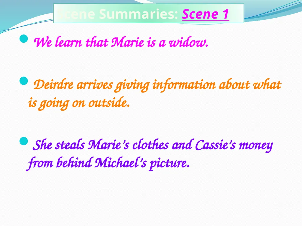 Rona Munro Learning Outcomes Read the play Bold - slide 10 of 63