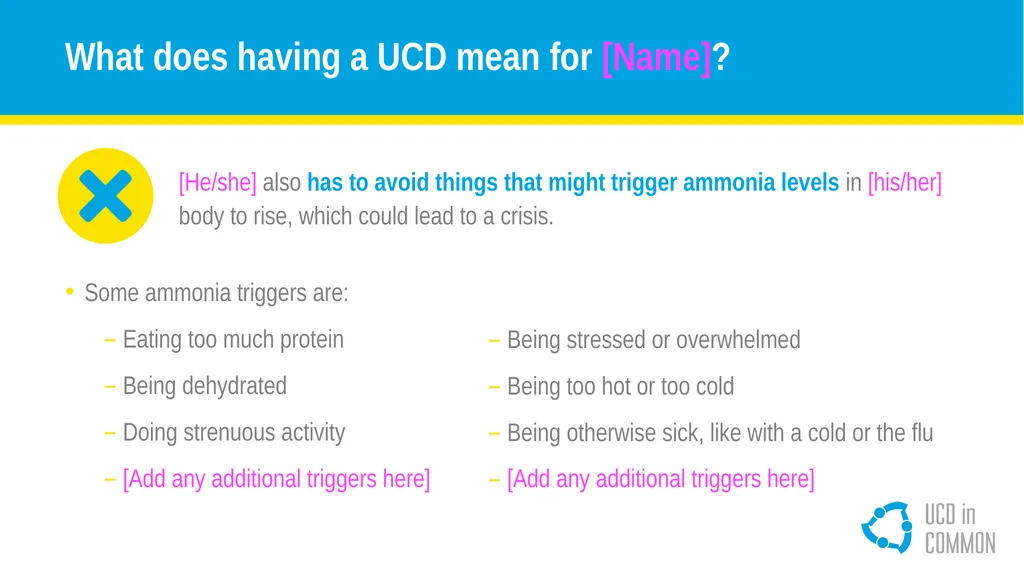 [Name] and [his/her] UCD How to use this - slide 11 of 18