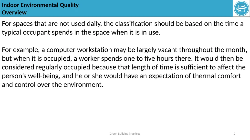 The Indoor Environmental Quality (EQ) category - slide 7 of 16
