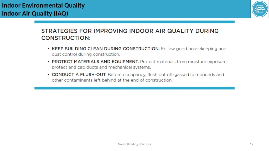 The Indoor Environmental Quality (EQ) category - slide 12 of 16