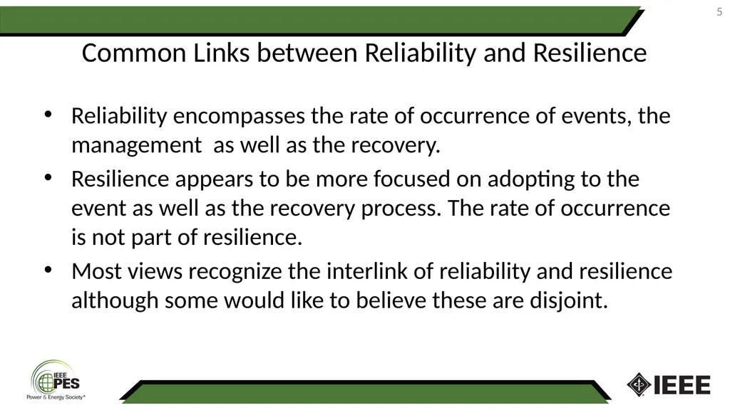 1 Reliability and Resilience Exploring the - slide 5 of 19