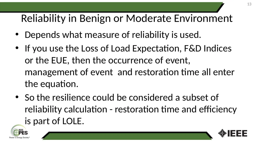 1 Reliability and Resilience Exploring the - slide 13 of 19