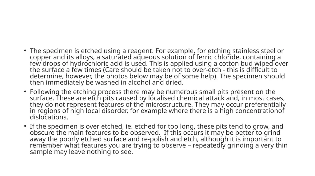 Specimen preparation in EM There are two reasons - slide 10 of 10