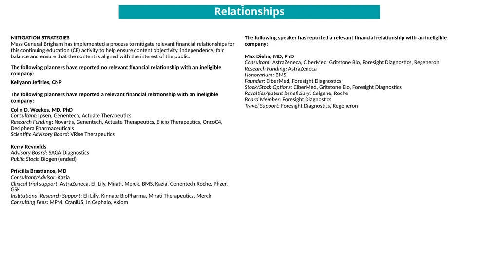 MGH Cancer Center Grand Rounds 2023-2024 - slide 2 of 2