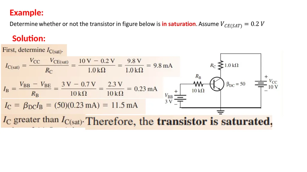 Bipolar Junction Transistors(BJT) Chapter#3 The - slide 11 of 16