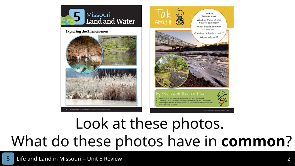 Unit 5 Review MISSOURI Life and Land in 2 Life - slide 2 of 14