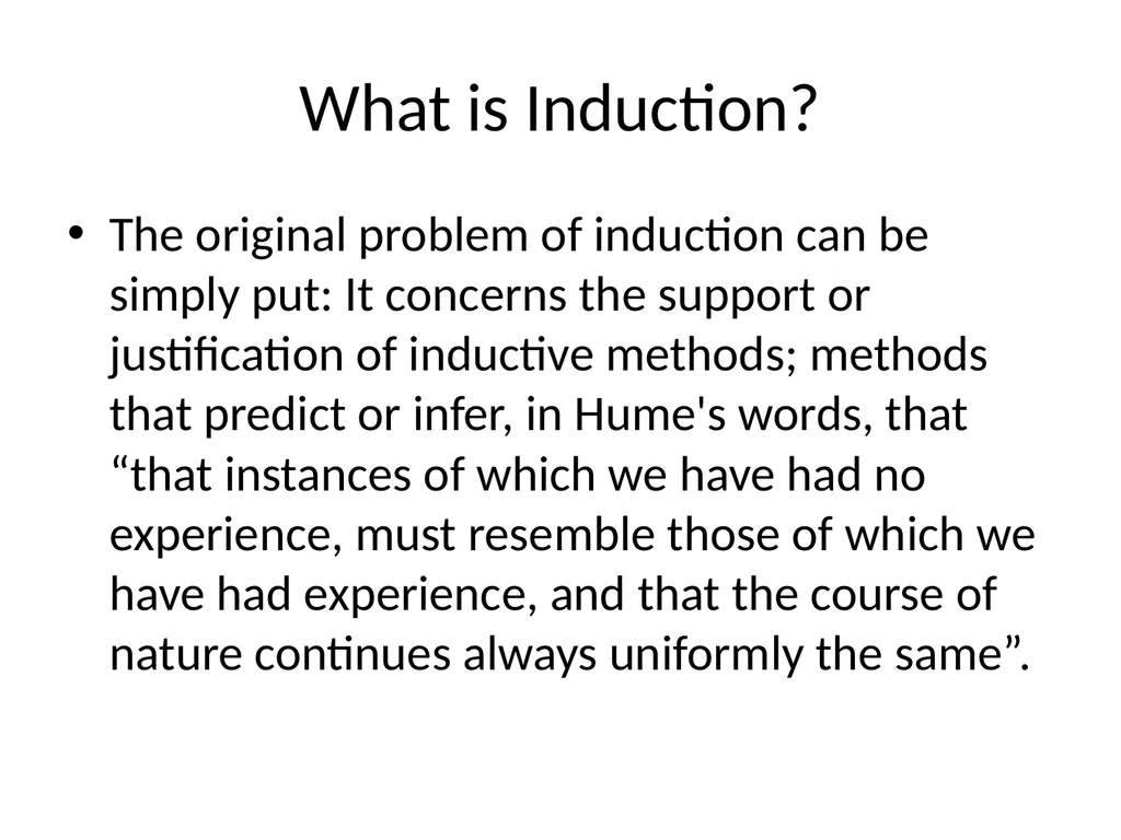 Philosophical Roots of Machine Learning Induction - slide 2 of 16