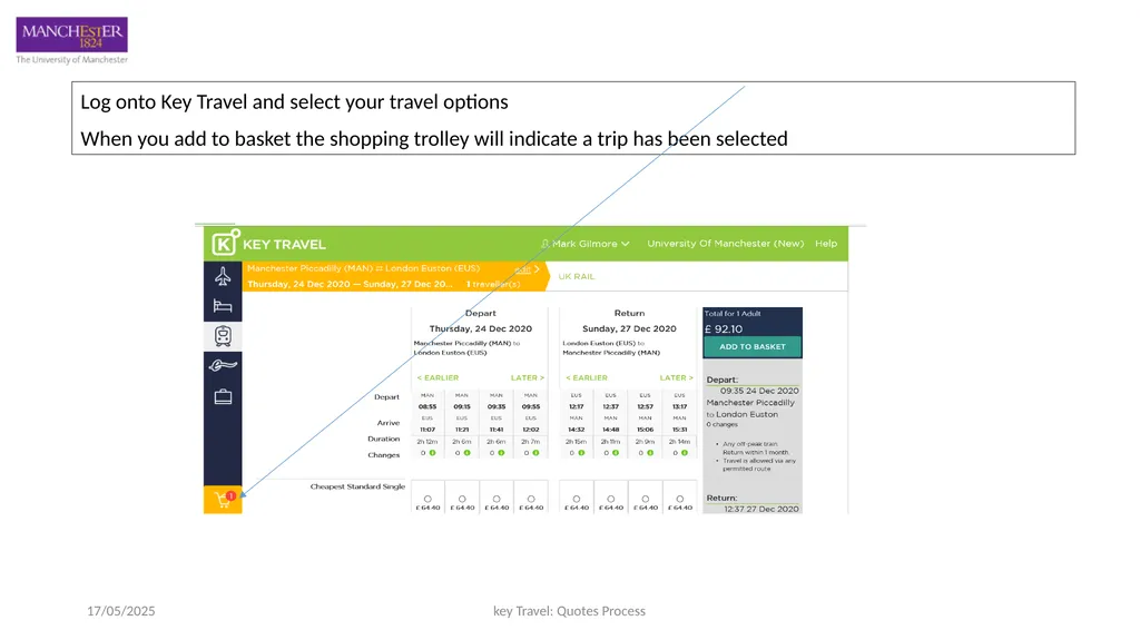 Guide to Creating and sharing Quotes in Key Travel - slide 2 of 9