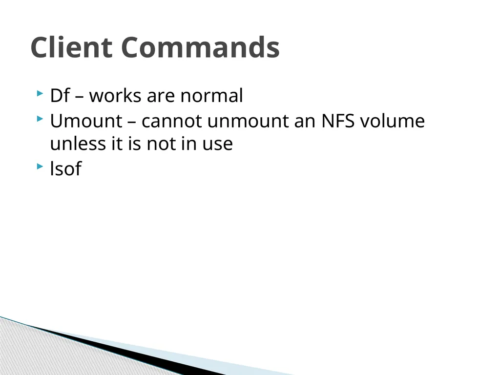 Network File System Joshua Caltagirone-Holzli - slide 18 of 23