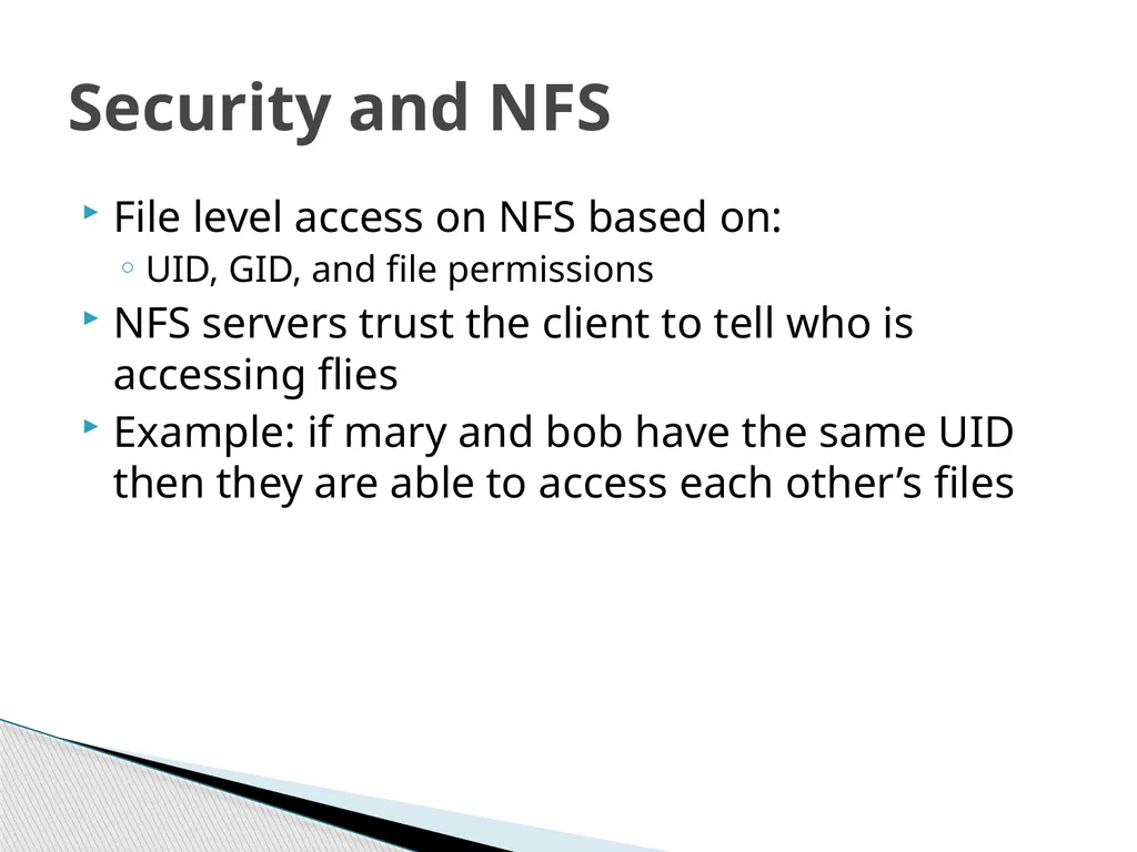 Network File System Joshua Caltagirone-Holzli - slide 10 of 23