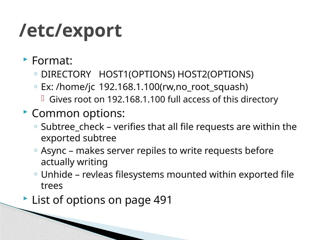 Network File System Joshua Caltagirone-Holzli - slide 15 of 23
