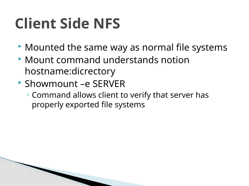 Network File System Joshua Caltagirone-Holzli - slide 16 of 23