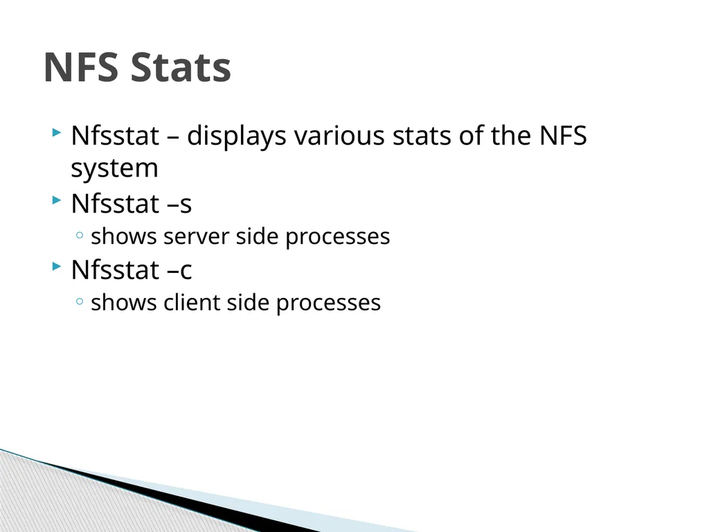 Network File System Joshua Caltagirone-Holzli - slide 20 of 23