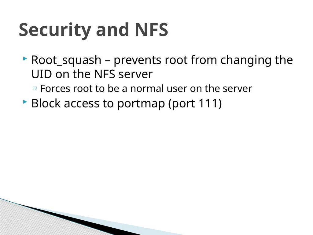 Network File System Joshua Caltagirone-Holzli - slide 11 of 23