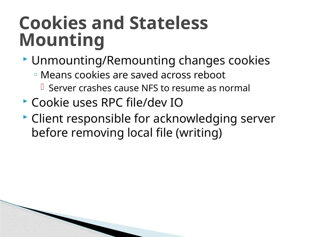 Network File System Joshua Caltagirone-Holzli - slide 8 of 23