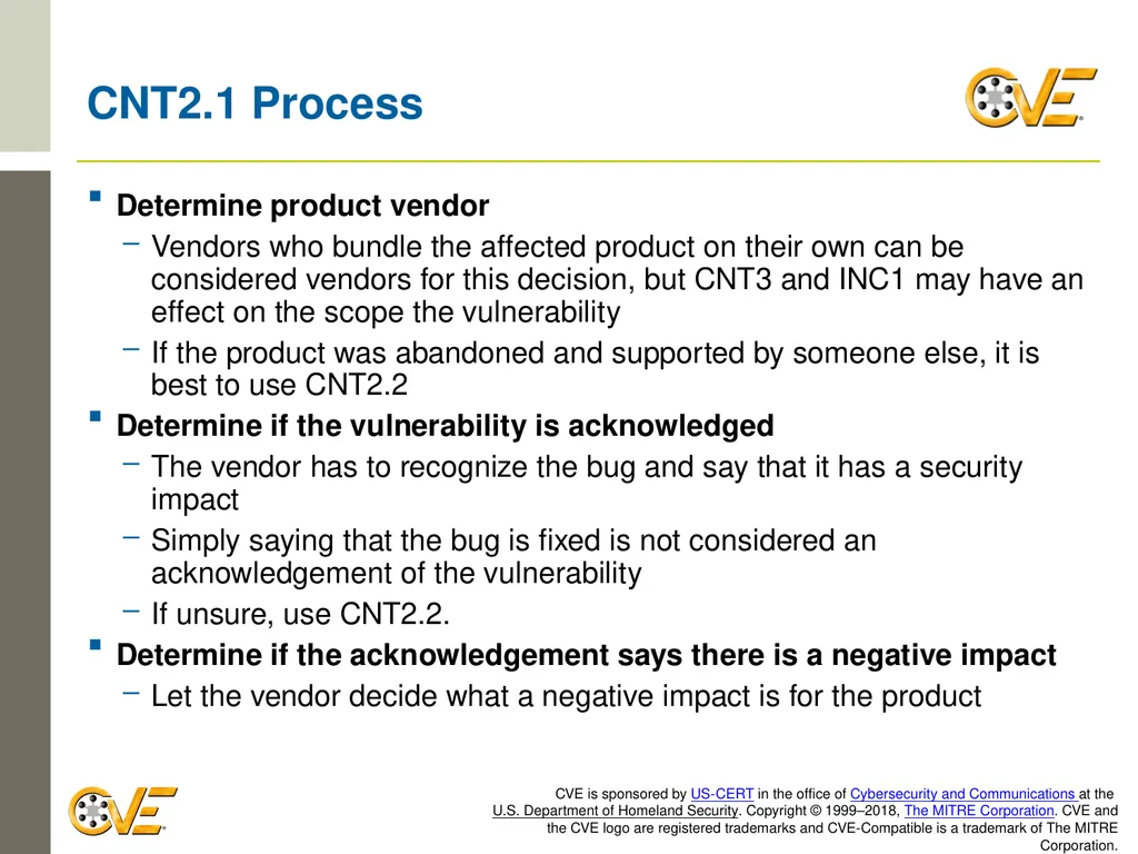 CVE Team CNA Rules 2.0: Counting Rules Overview - slide 25 of 48