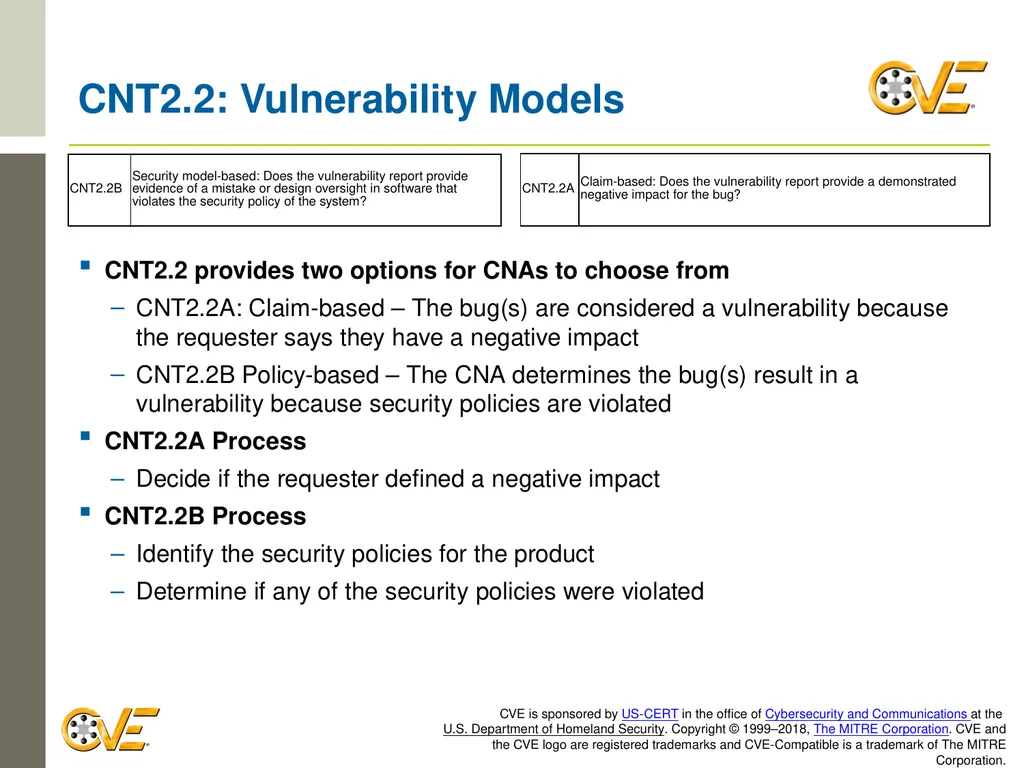 CVE Team CNA Rules 2.0: Counting Rules Overview - slide 26 of 48