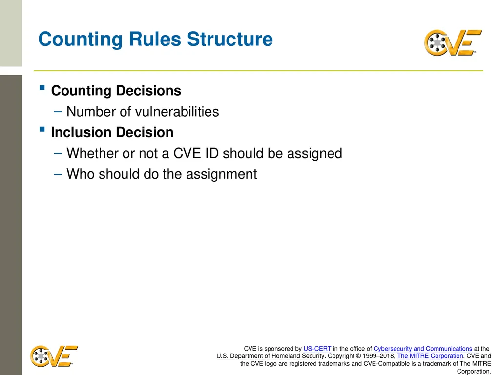 CVE Team CNA Rules 2.0: Counting Rules Overview - slide 12 of 48