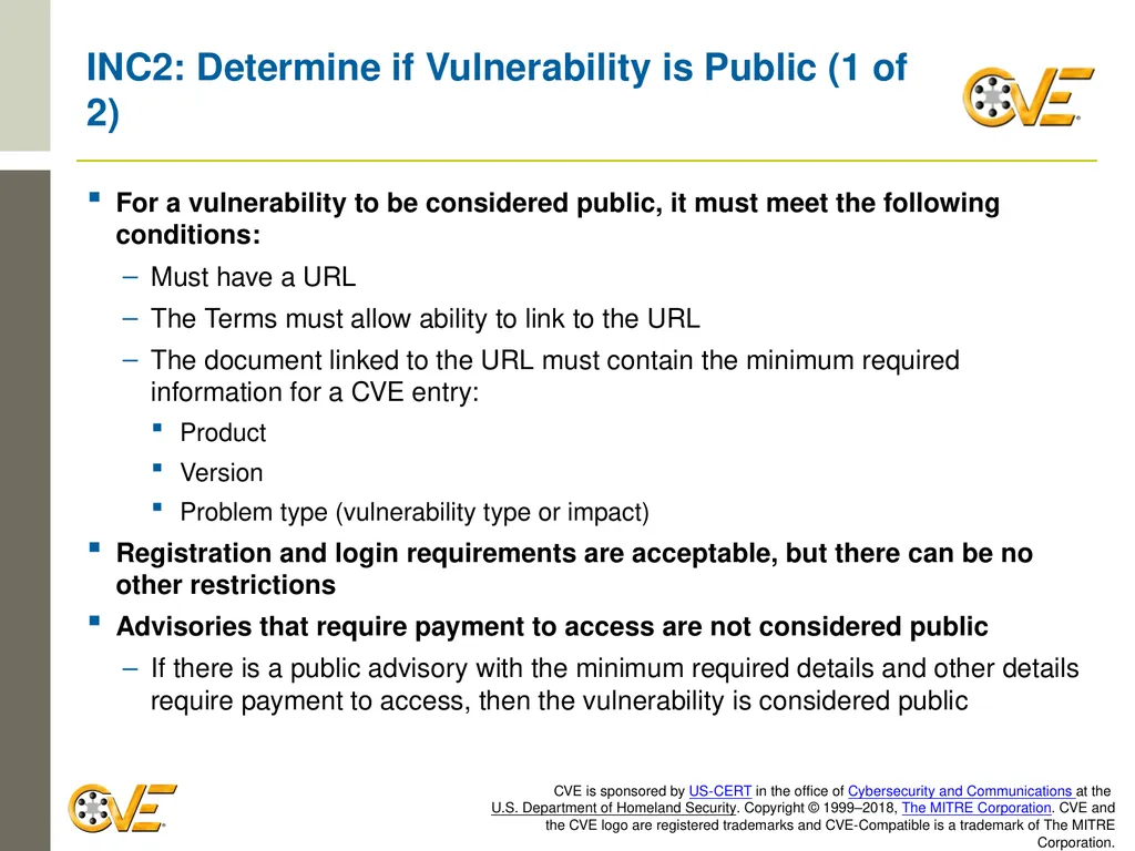 CVE Team CNA Rules 2.0: Counting Rules Overview - slide 38 of 48