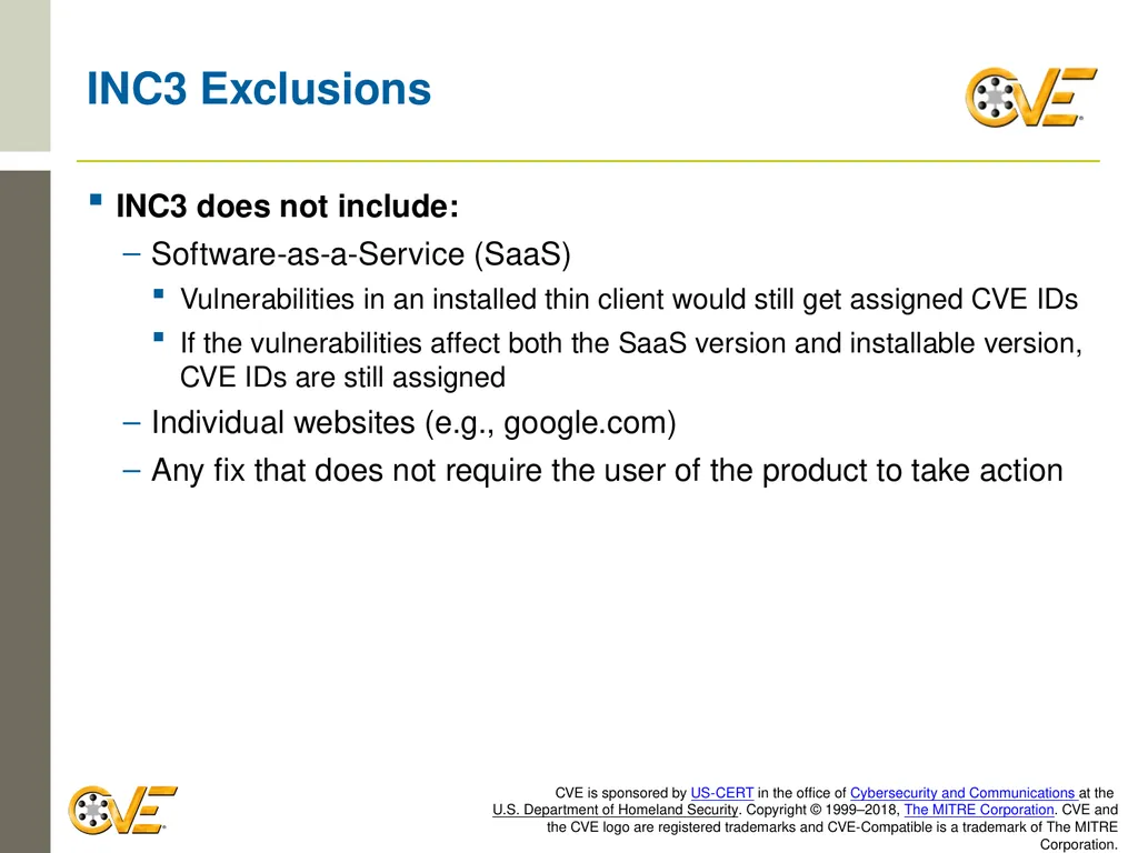 CVE Team CNA Rules 2.0: Counting Rules Overview - slide 41 of 48