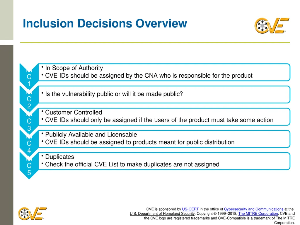 CVE Team CNA Rules 2.0: Counting Rules Overview - slide 33 of 48