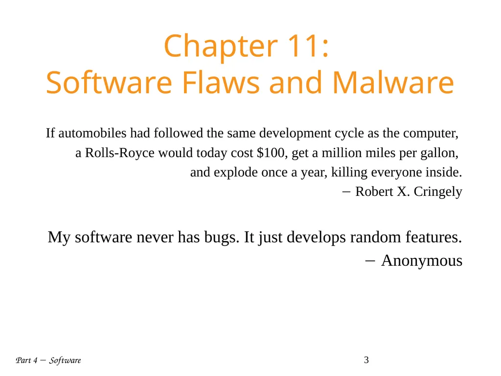 Part 4  Software 1 Part IV: Software Part 4 - slide 3 of 43