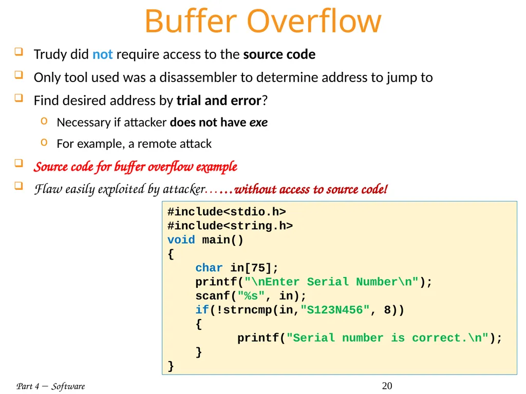 Part 4  Software 1 Part IV: Software Part 4 - slide 20 of 43