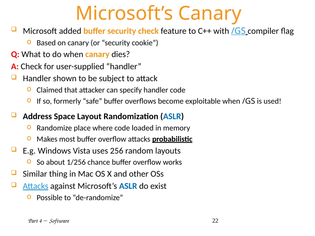 Part 4  Software 1 Part IV: Software Part 4 - slide 22 of 43