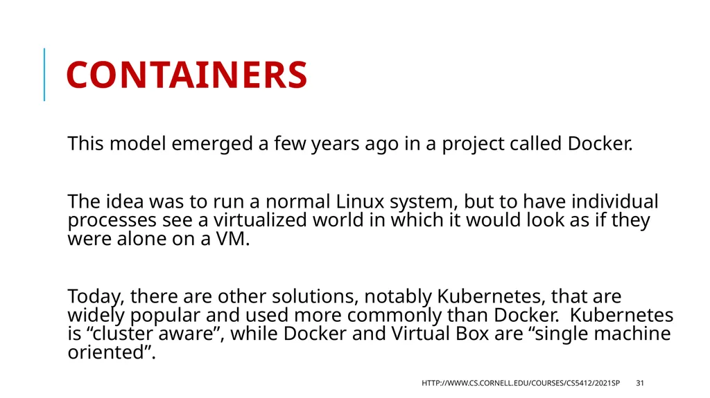 CS 5412/Lecture 3: More Cloud Architecture Details - slide 31 of 37