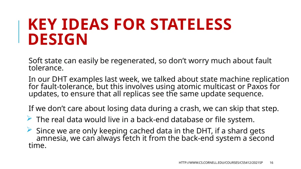 CS 5412/Lecture 3: More Cloud Architecture Details - slide 16 of 37