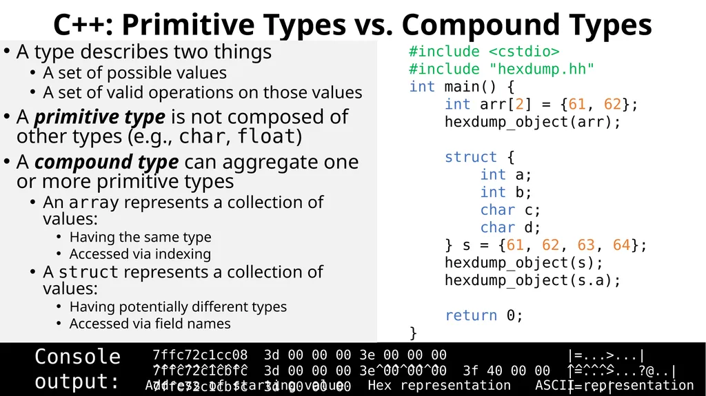 Types and Memory, Part II CS 61: Lecture 3 - slide 8 of 22