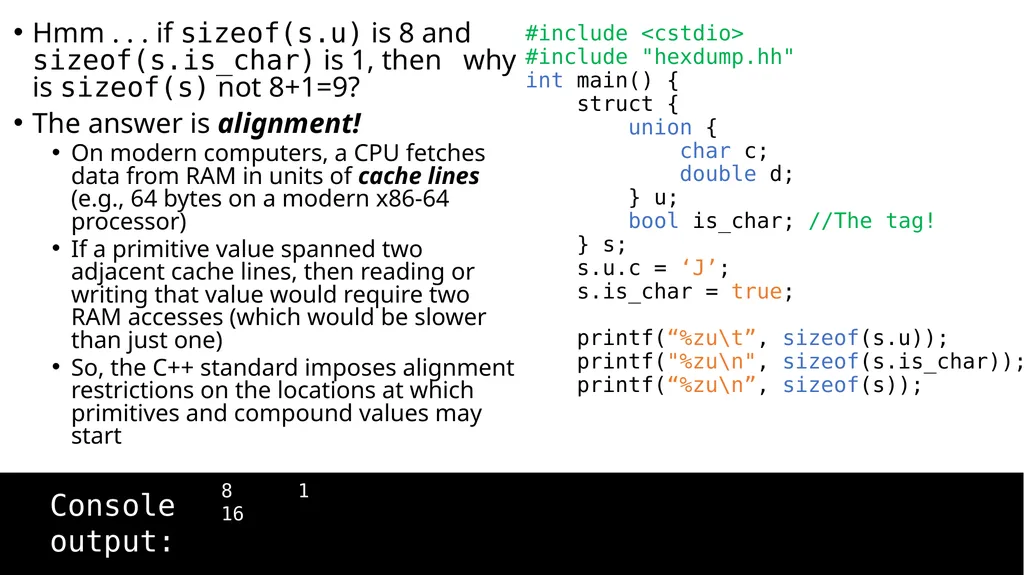 Types and Memory, Part II CS 61: Lecture 3 - slide 14 of 22