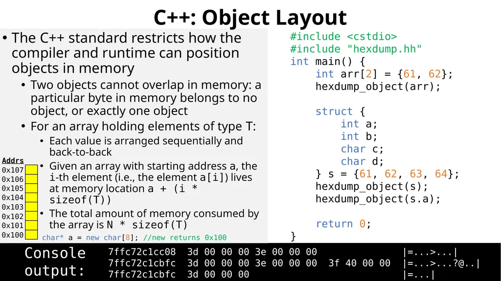 Types and Memory, Part II CS 61: Lecture 3 - slide 10 of 22