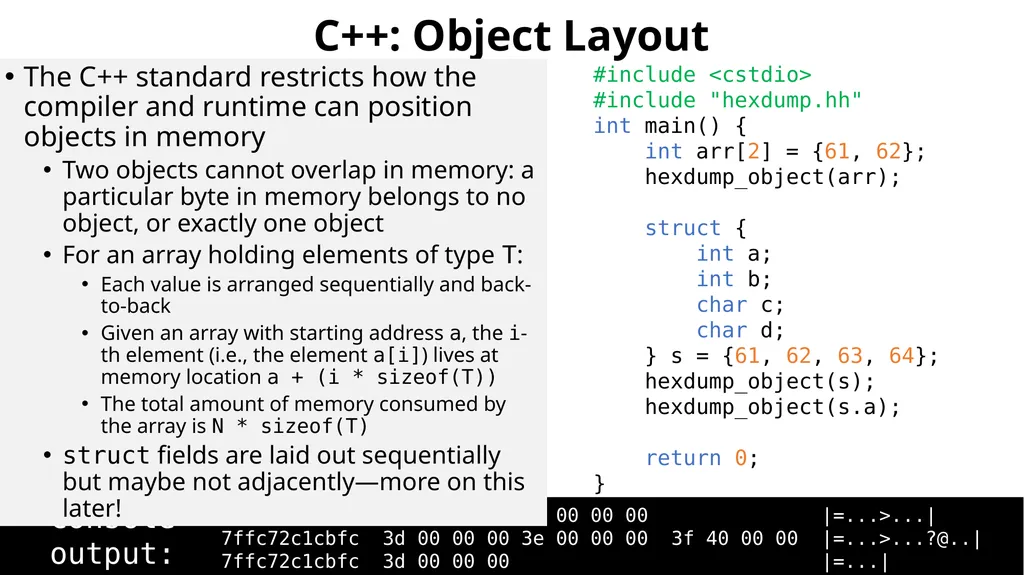 Types and Memory, Part II CS 61: Lecture 3 - slide 11 of 22