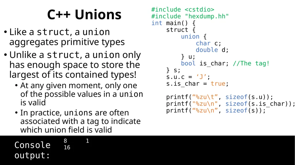 Types and Memory, Part II CS 61: Lecture 3 - slide 12 of 22