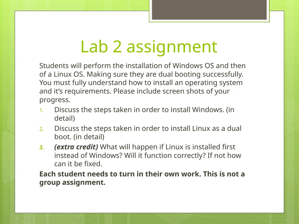 Lab 2 – Operating Systems CSCI 6303 – Principles - slide 2 of 56