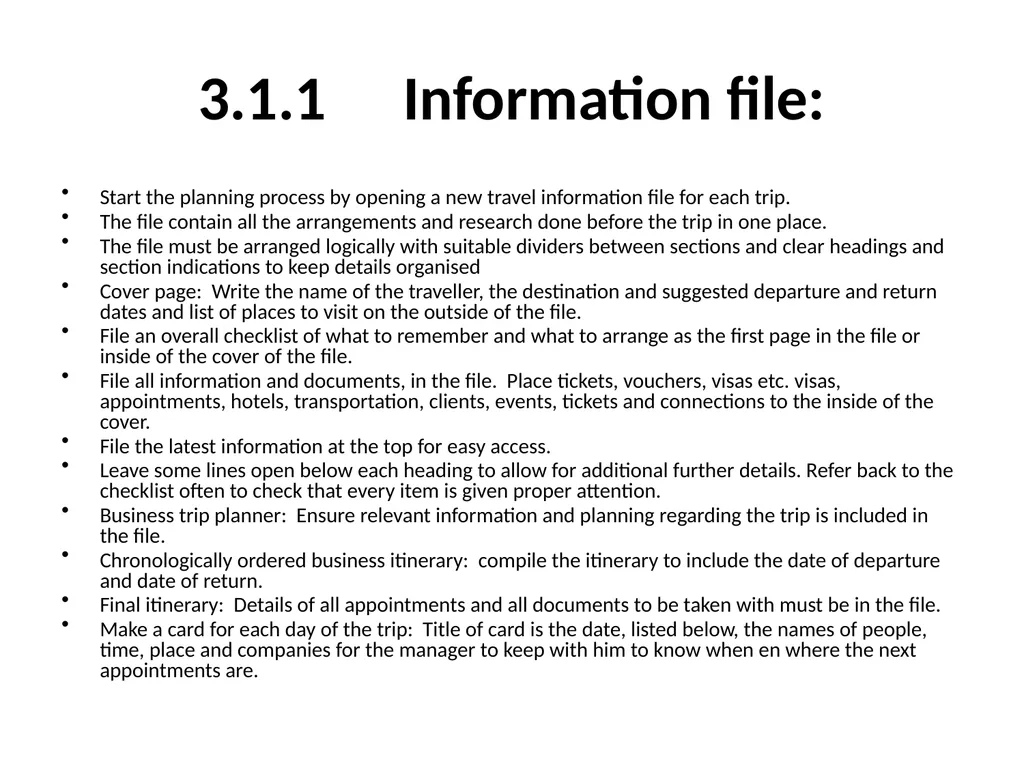 OFFICE PRACTICE N5 TOPIC 5: ASSISTING WITH TRAVEL - slide 5 of 34