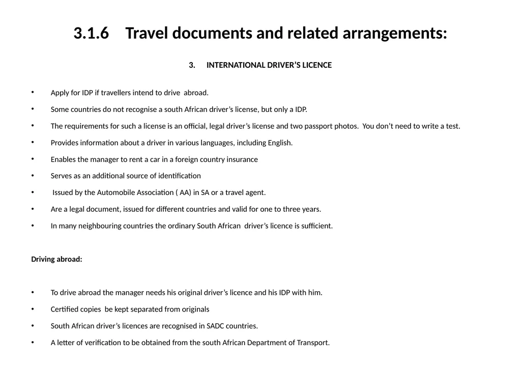 OFFICE PRACTICE N5 TOPIC 5: ASSISTING WITH TRAVEL - slide 18 of 34