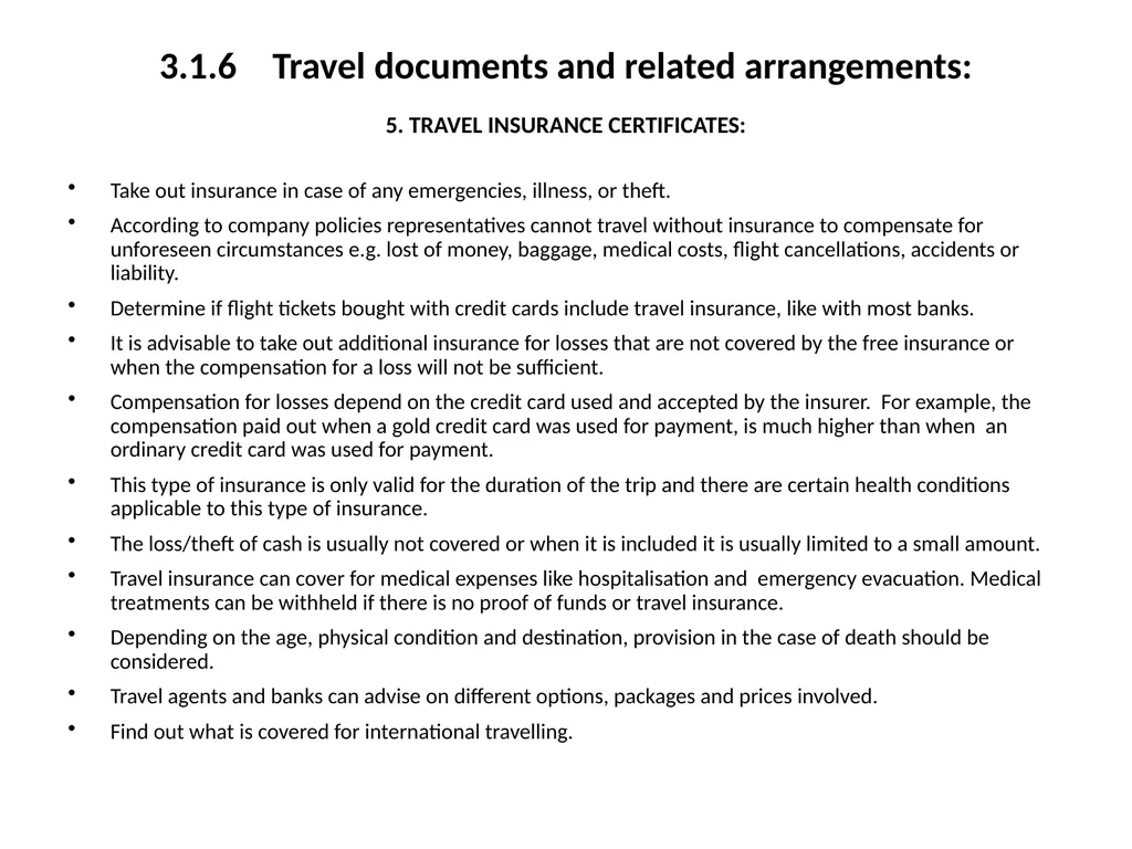 OFFICE PRACTICE N5 TOPIC 5: ASSISTING WITH TRAVEL - slide 21 of 34