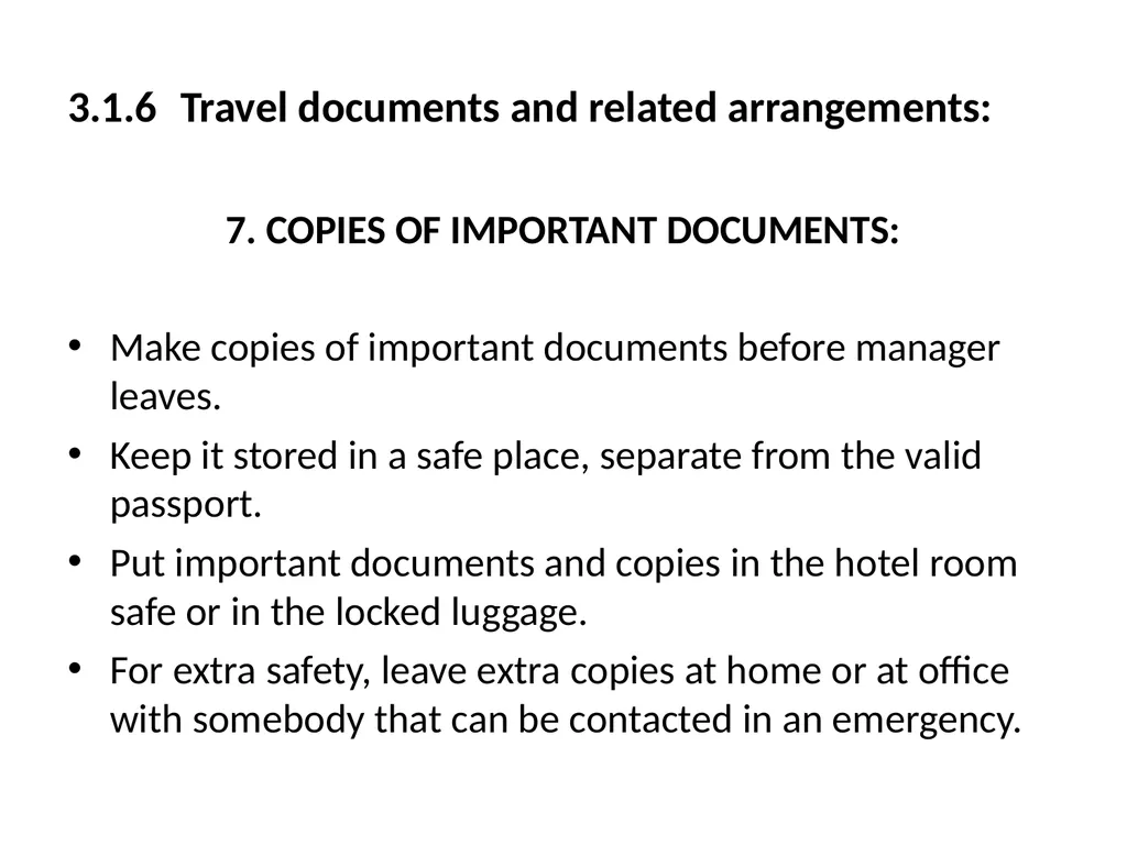 OFFICE PRACTICE N5 TOPIC 5: ASSISTING WITH TRAVEL - slide 25 of 34