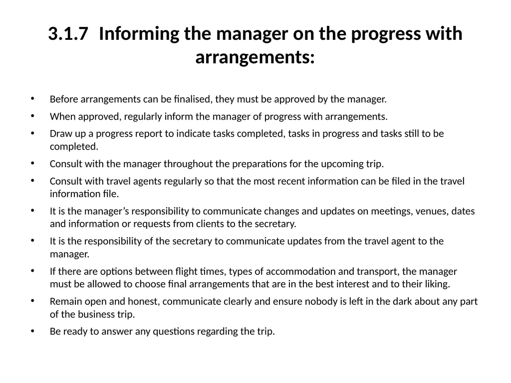 OFFICE PRACTICE N5 TOPIC 5: ASSISTING WITH TRAVEL - slide 26 of 34