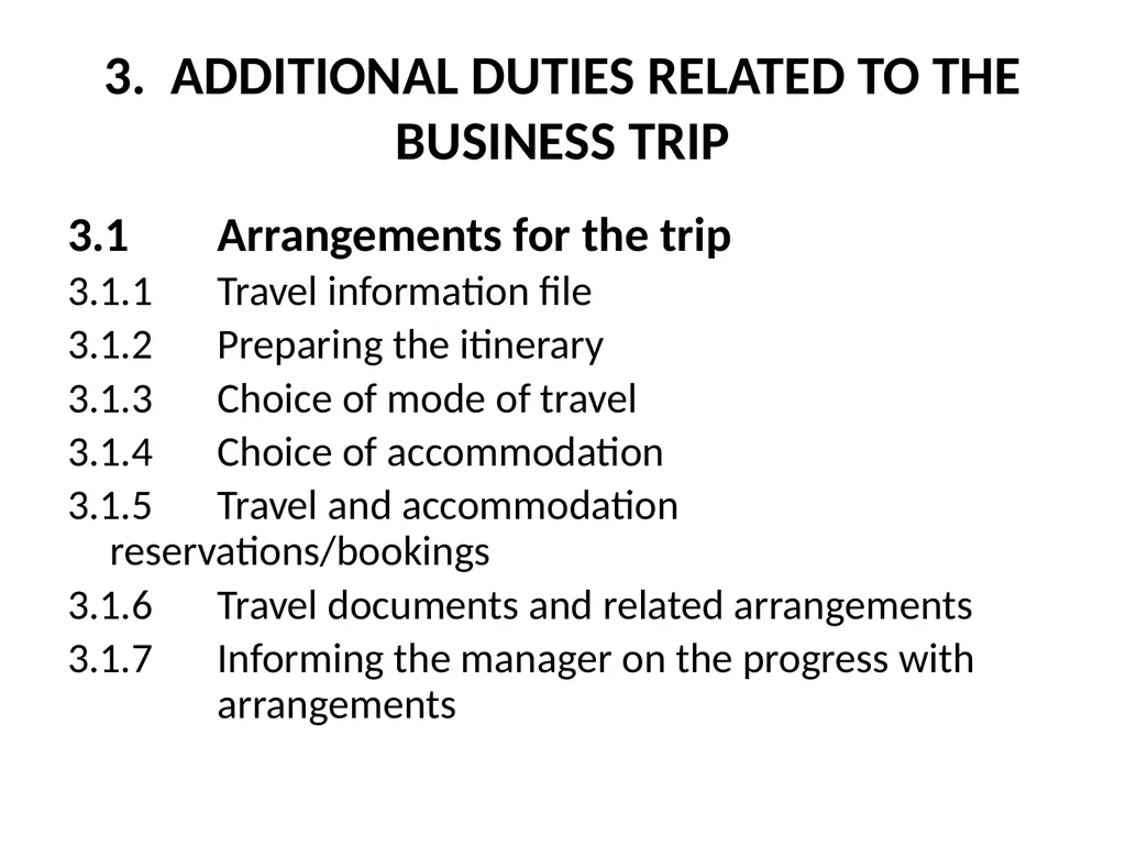 OFFICE PRACTICE N5 TOPIC 5: ASSISTING WITH TRAVEL - slide 3 of 34