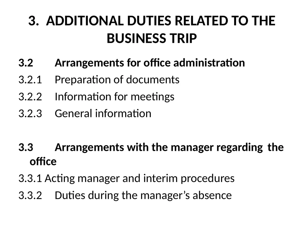 OFFICE PRACTICE N5 TOPIC 5: ASSISTING WITH TRAVEL - slide 4 of 34