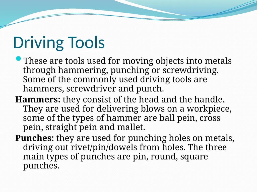 METALWORK TOOLS Marking out Tools Measuring Tools - slide 8 of 11