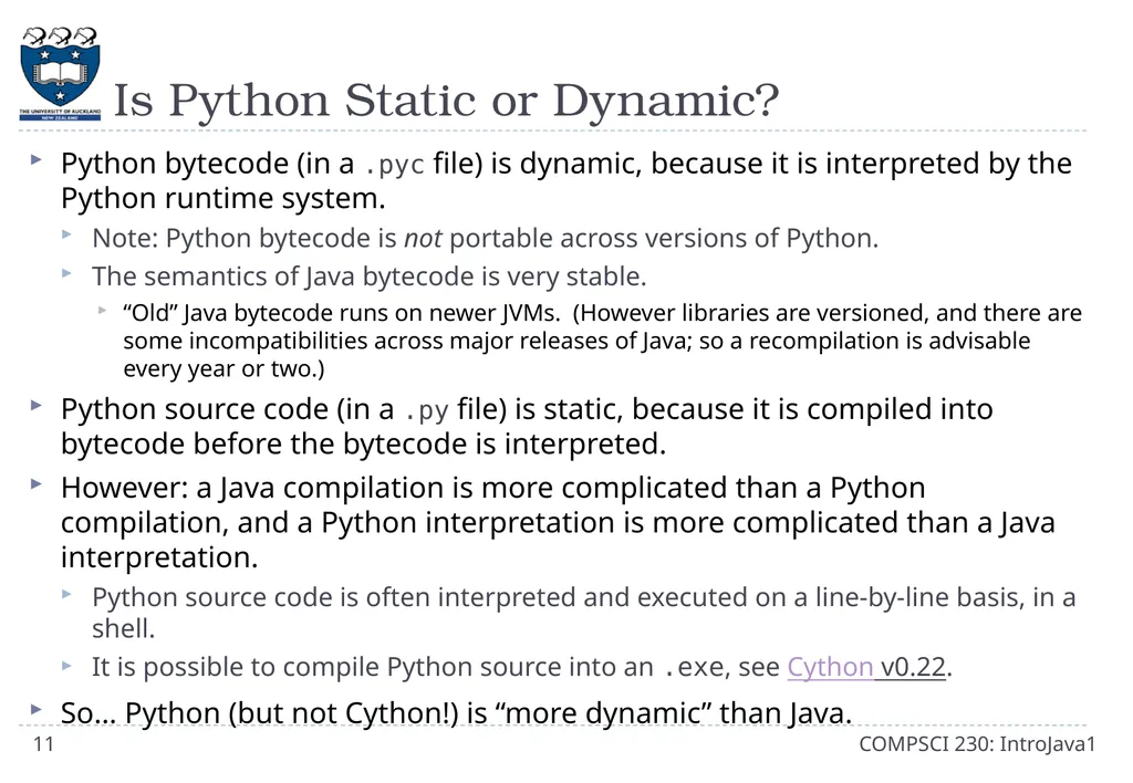 CompSci 230 Introduction to Java Lecture Slides - slide 11 of 18