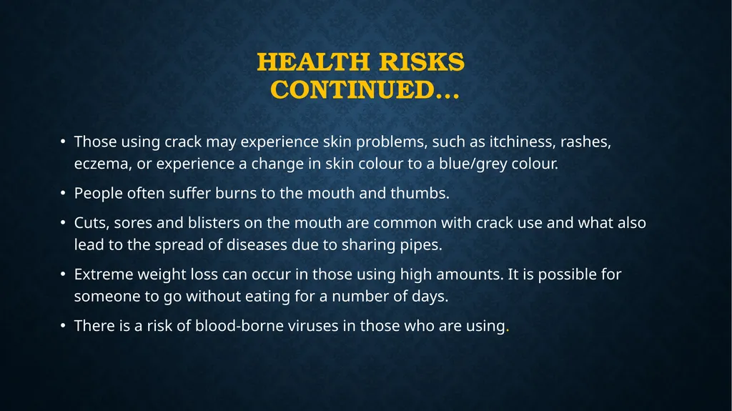 Crack cocaine what is it? What does it do? - slide 9 of 19