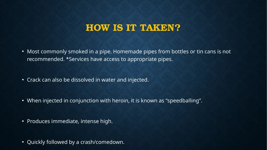 Crack cocaine what is it? What does it do? - slide 3 of 19